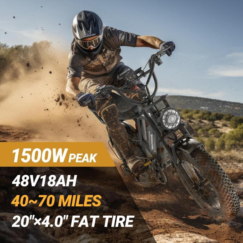 1500W All-Terrain E-Bike with Full Suspension & Long Range
