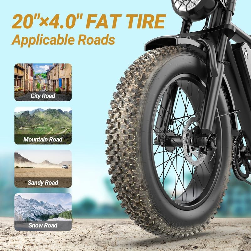 1500W All-Terrain E-Bike with Full Suspension & Long Range