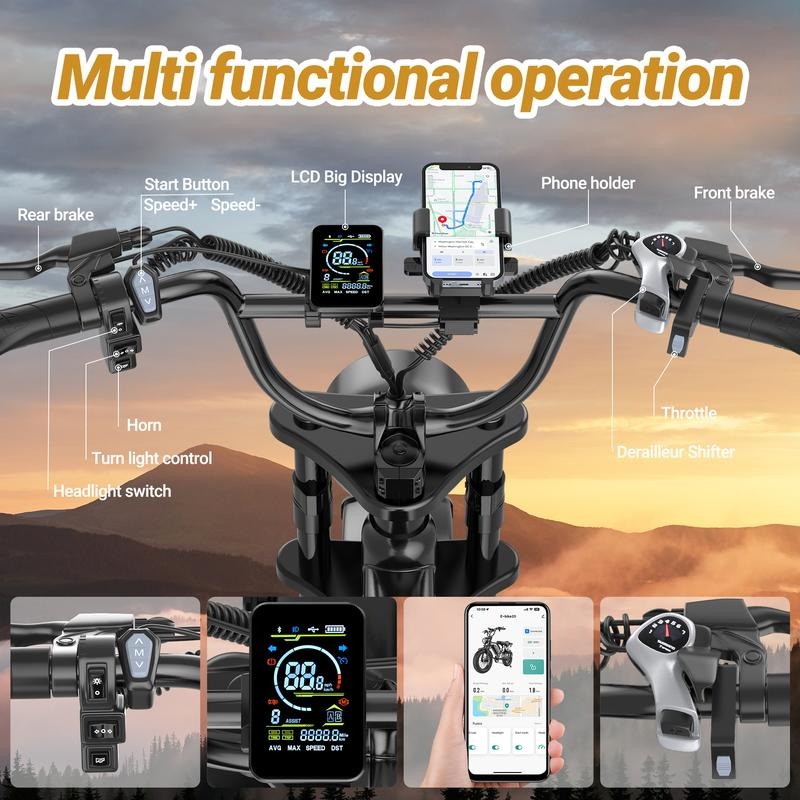 1500W All-Terrain E-Bike with Full Suspension & Long Range