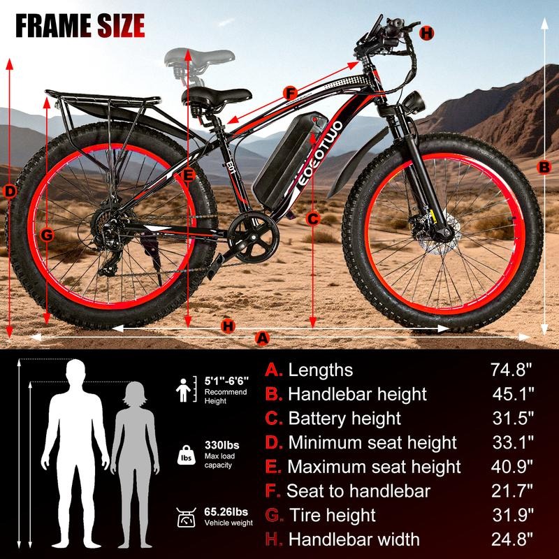 26 Inch All Terrain Electric Bike