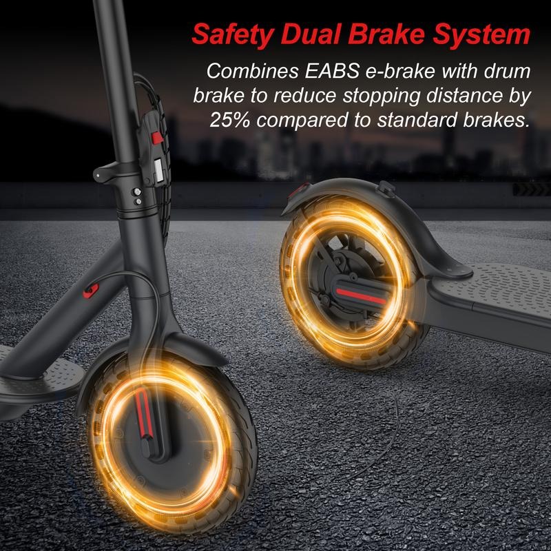 350W Electric Scooter with Seat, Solid Tires & Storage Box