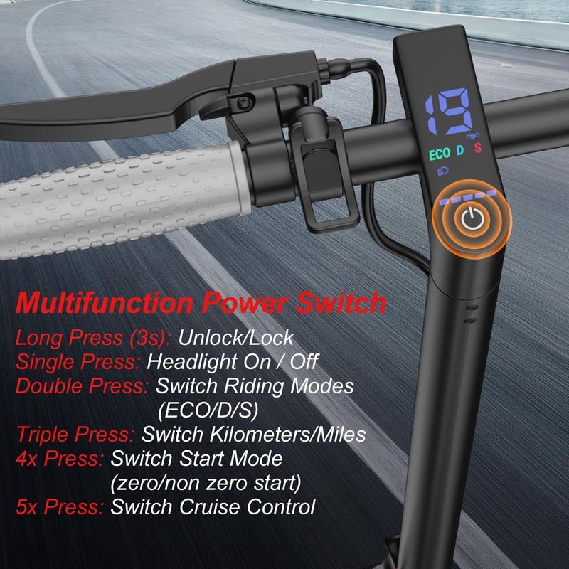 350W Electric Scooter with Seat, Solid Tires & Storage Box