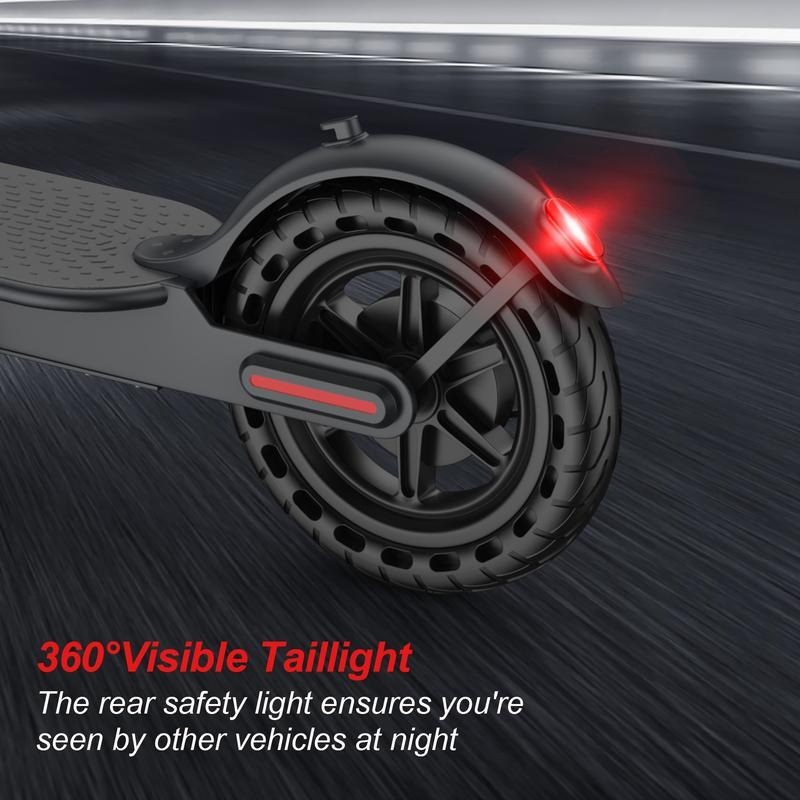 350W Electric Scooter with Seat, Solid Tires & Storage Box