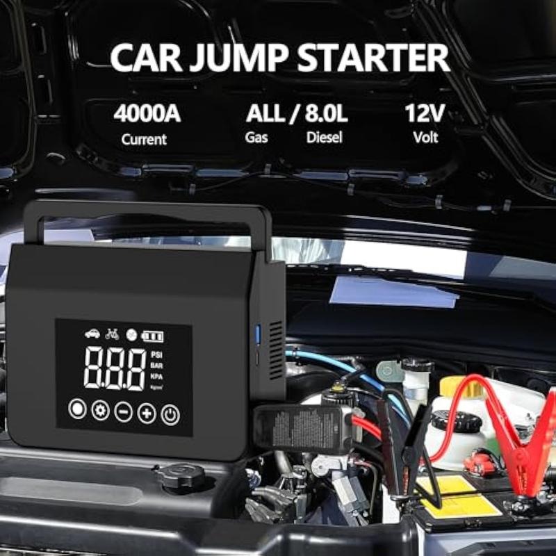 Hieha 12V Jump Starter with Built-In Tire Inflator